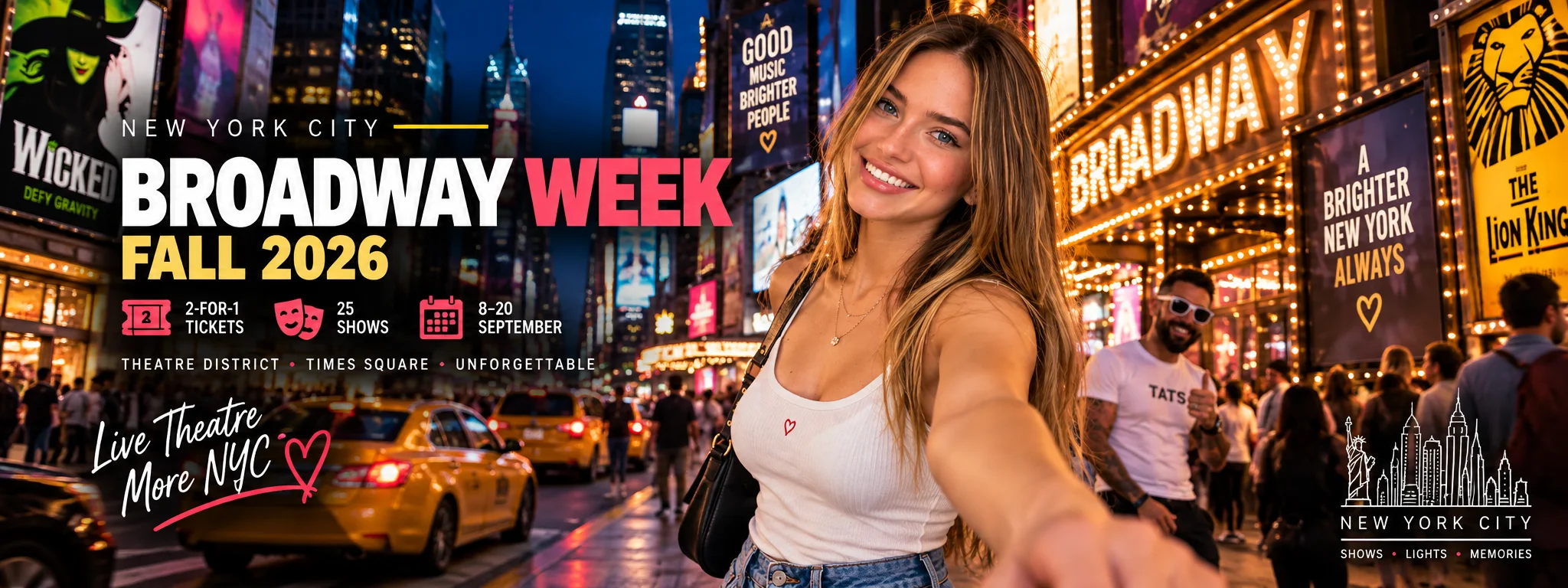 NYC Broadway Week Fall 2026 theatre district editorial hero