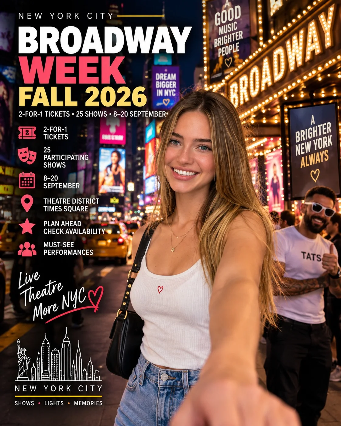NYC Broadway Week Fall 2026 editorial graphic